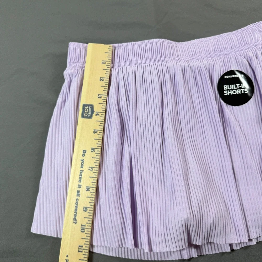 Converse Girls Lavender Purple Pleated Skort with Built-In Shorts Size XS 6-9Y